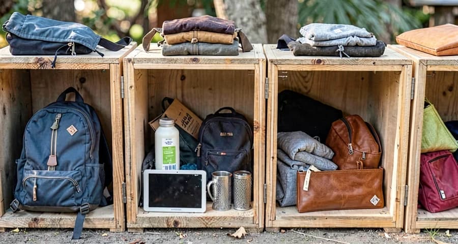 cabideiros organizados com pertences pessoais em atividade na creche