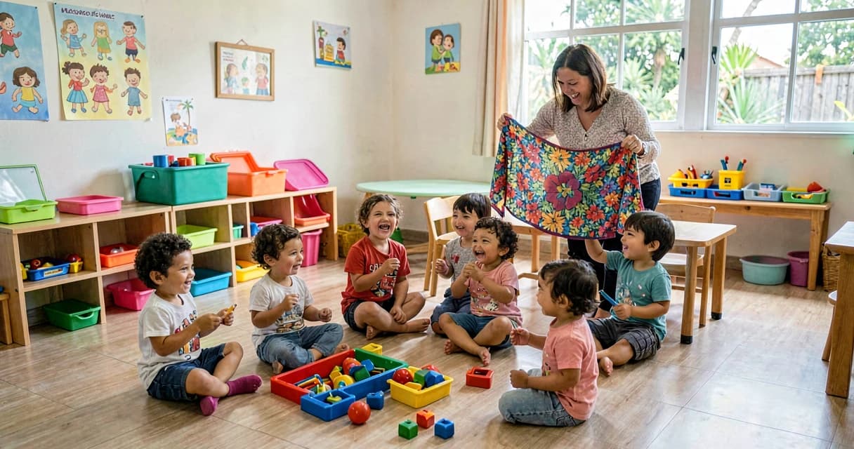 plano de aula faz de conta e mágica: crianças da creche brincando de imitação