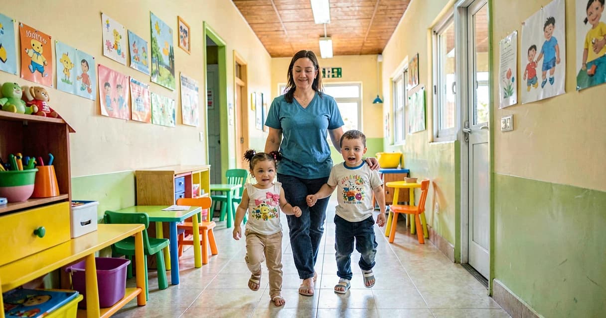 plano de aula conhecendo a escola: bebês da creche explorando novo espaço escolar