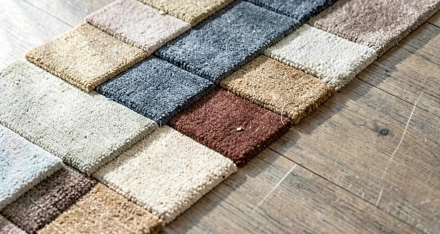 tapetes de texturas variadas dispostos em percurso sensorial na creche